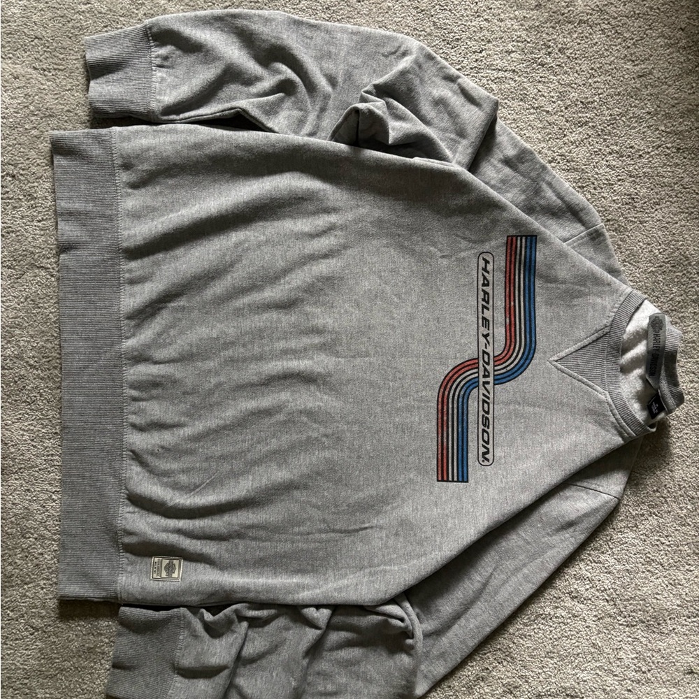 Harley-Davidson Gray Sweatshirt with Stripes